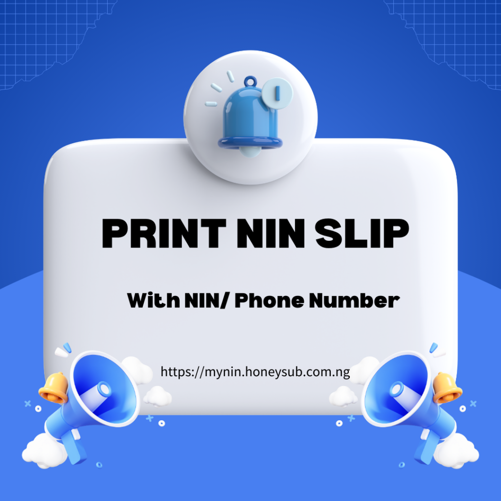 nin RETRIEVAL nin SLIP PRINTING WITHOUT PHONE NUMBER